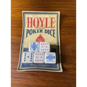 Vintage Set of Hoyle Official Poker Dice Model No. 8191 Playing Cards
